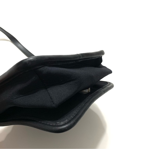 Coach Black Scuba Neoprene Leather Trim Crossbody Bag Mini Flap - Picture 12 of 16